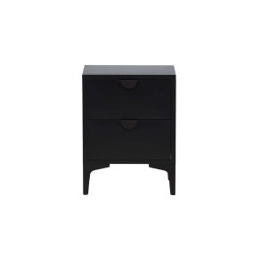 Piring Nachttisch 2 Schubladen schwarz.