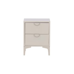 Comodino Piring 2 cassetti beige.