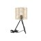 Fence belysning bordlampe 20x20x40cm rattan sort, tr.