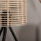 Fence belysning bordlampe 20x20x40cm rattan sort, tr.