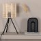 Fence belysning bordlampe 20x20x40cm rattan sort, tr.