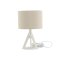 Kona oświetlenie lampa stołowa 25x18x50,5cm tkanina beżowy, biały.