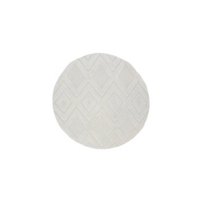 Dahlia teppe 200x200cm hvit.