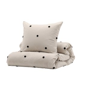 Loke dekbedovertrek lichtgrijs.