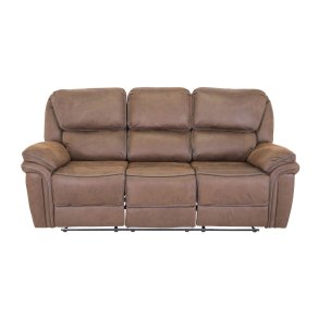 Saranda soffa 3-sits recliner PU-l�der brun.