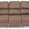 Saranda Sofa 3 Personen Recliner Kunstleder braun.
