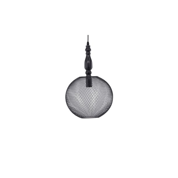 Valence éclairage lampe pendentif 30x30x48cm noir.