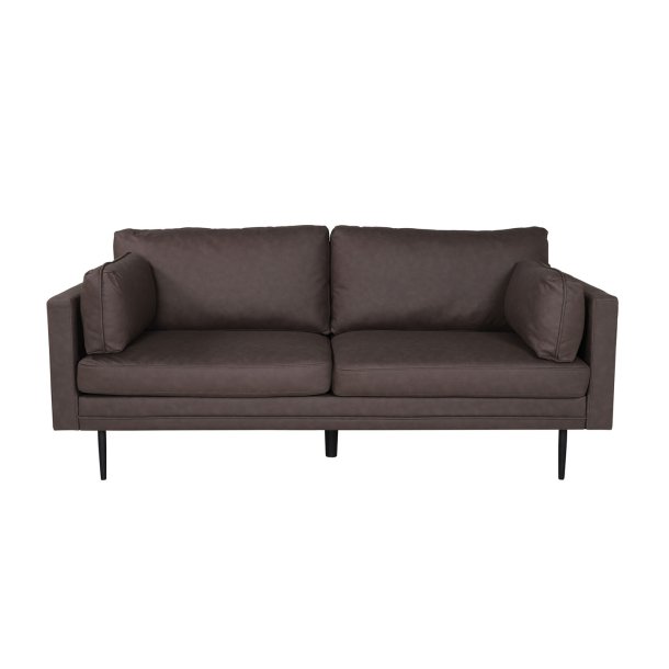 Boom Sofa 3 Personen Kunstleder braun.