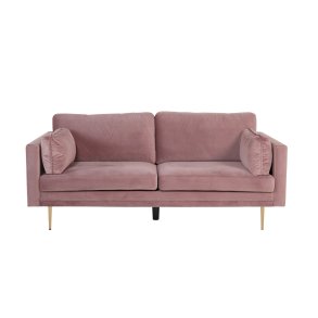 Boom sofa 3 seter velour rosa.