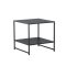 Staal  hjrnebord med hylde 51x51 cm sort.