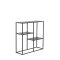 Staal reol 2 hylder sort.
