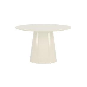 Lanzo Esstisch Ø120 cm Hochglanz beige.
