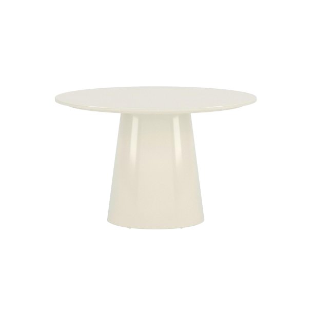 Lanzo Esstisch Ø120 cm Hochglanz beige.