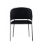Selma spisestuestol med armln velour sort.