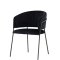 Selma spisestuestol med armln velour sort.