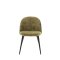 Velvet spisestuestol velour grn, sort.