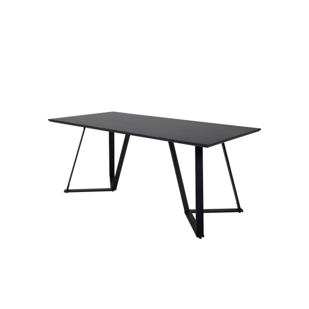 Marina Esstisch 90x180cm schwarz.