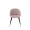 Velvet matstol velour rosa, svart, mssing look.