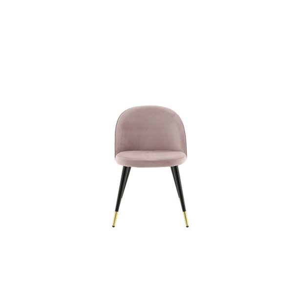 Velvet matstol velour rosa, svart, mssing look.