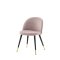 Velvet matstol velour rosa, svart, mssing look.