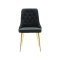 VelvetDeluxe spisestuestol velour sort, messing dekor.