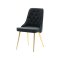 VelvetDeluxe spisestuestol velour sort, messing dekor.