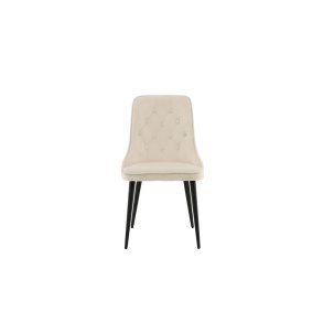 VelvetDeluxe matstol velour beige, svart.