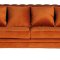 Velvet sofa 3-osobowa rdzawo-pomarańczowy.