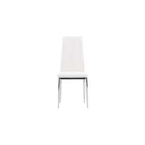 Silla de comedor Pastill piel sint&eacute;tica color blanco.