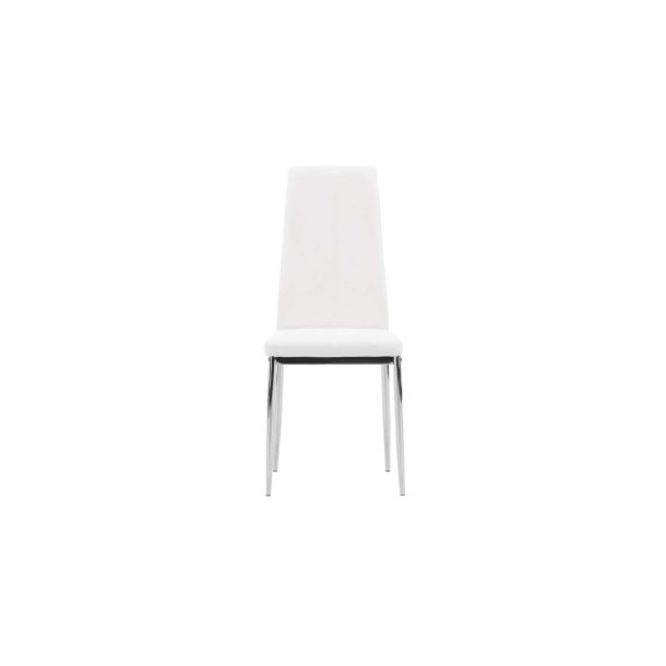 Silla de comedor Pastill piel sint&eacute;tica color blanco.