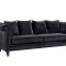 Velvet sofa 3 personers velour sort.