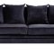 Velvet sofa 3 personers velour sort.