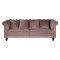 Velvet sofa 3 personers velour pink.