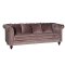 Velvet sofa 3 personers velour pink.