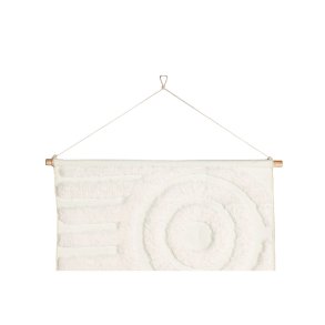 Nikita dekoracja ścienna poliester biała.