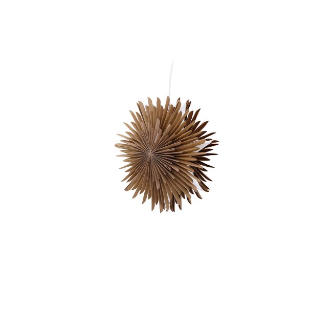 Slen Weihnachtsstern mit Licht Papier 35 cm Pendelleuchte braun.