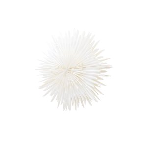 Slen julestjerne med lys papir 100 cm pendel hvit.