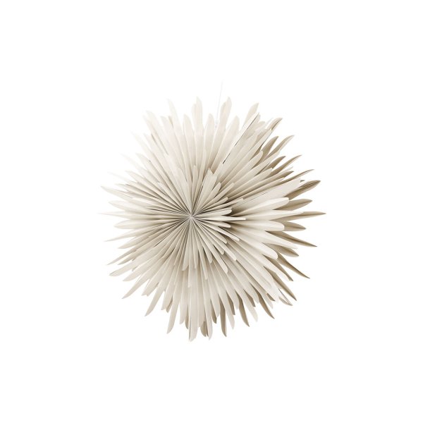 Slen julestjerne med lys papir 100cm pendel beige.