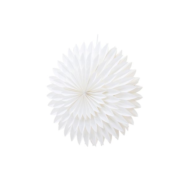 Storlien julestjerne med lys papir 60cm pendel hvid.