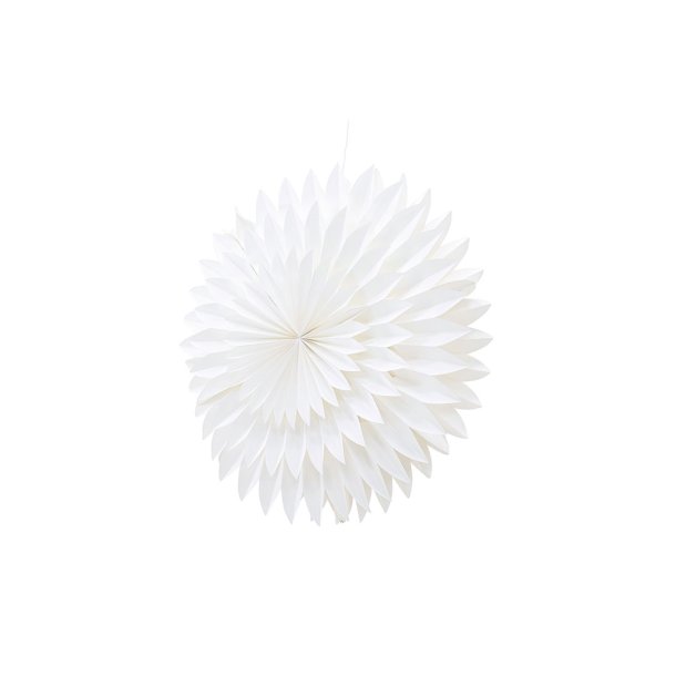Storlien julestjerne med lys papir 80cm pendel hvid.