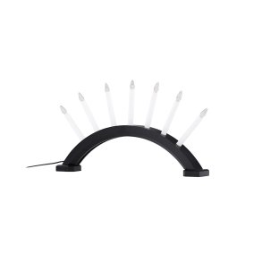 Kebnekaise adventsstake elektrisk 7 lys svart.