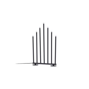 Bjrnfjllet adventsstake elektrisk 7 lys svart.