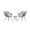 Viga loungest 2 stole, 1 sidebord lille sort.