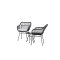 Viga loungest 2 stole, 1 sidebord lille sort.