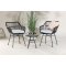 Viga loungest 2 stole, 1 sidebord lille sort.