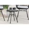 Viga loungest 2 stole, 1 sidebord lille sort.