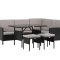 Knock lounge set 4 delar svart.