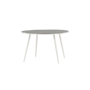 Break Esstisch 120cm weiß grau.