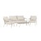 Sicily zestaw wypoczynkowy 1 sofa, 2 fotele, 1 stolik kawowy beżowy.