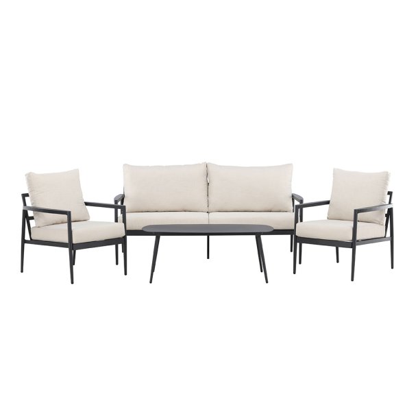 Taromina loungest 1 sofa, 2 stole, 1 sofabord sort.